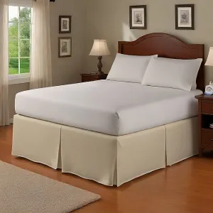15 Inch Drop Bed Skirt Ivory 1000TC Egyptian Cotton 1-PC