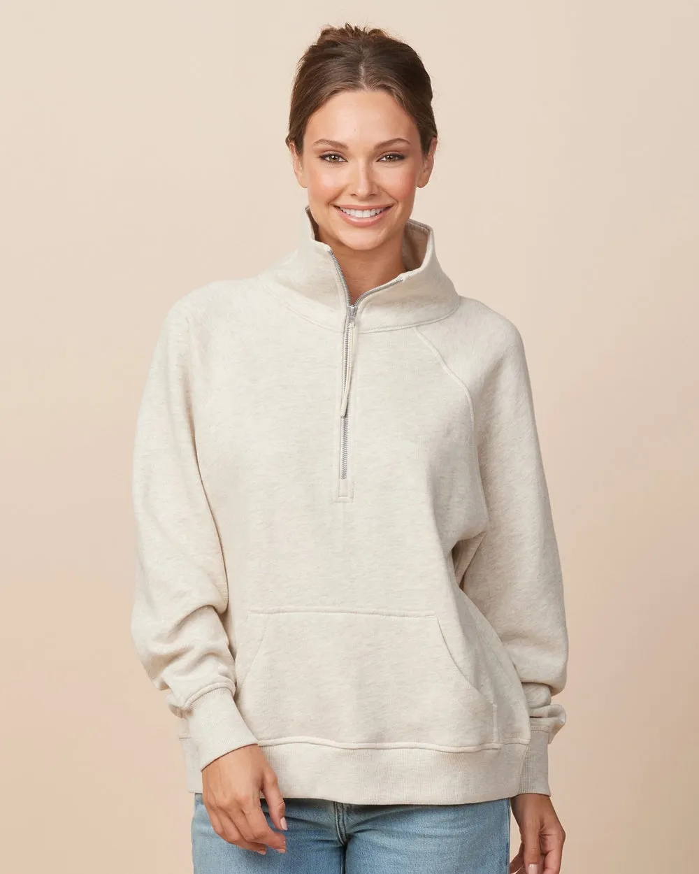 34) *** FRIDAY ONLY ITEM*** STYLE # 31179 ENZA LADIES BOXY HALF ZIP FLEECE