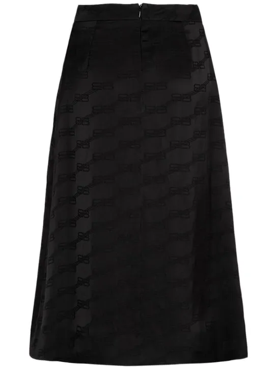 Balenciaga   BB monogram jacquard viscose skirt 