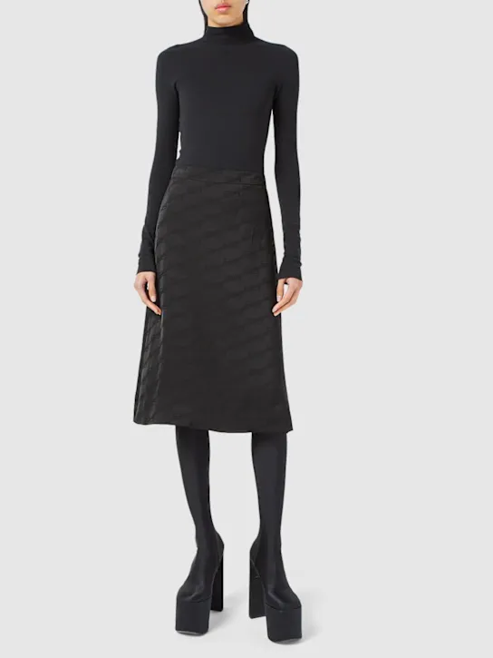 Balenciaga   BB monogram jacquard viscose skirt 