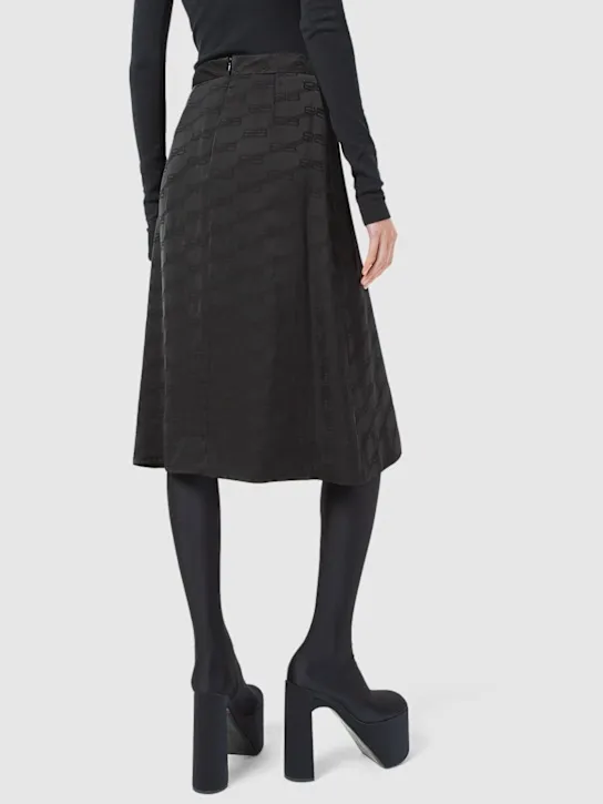Balenciaga   BB monogram jacquard viscose skirt 