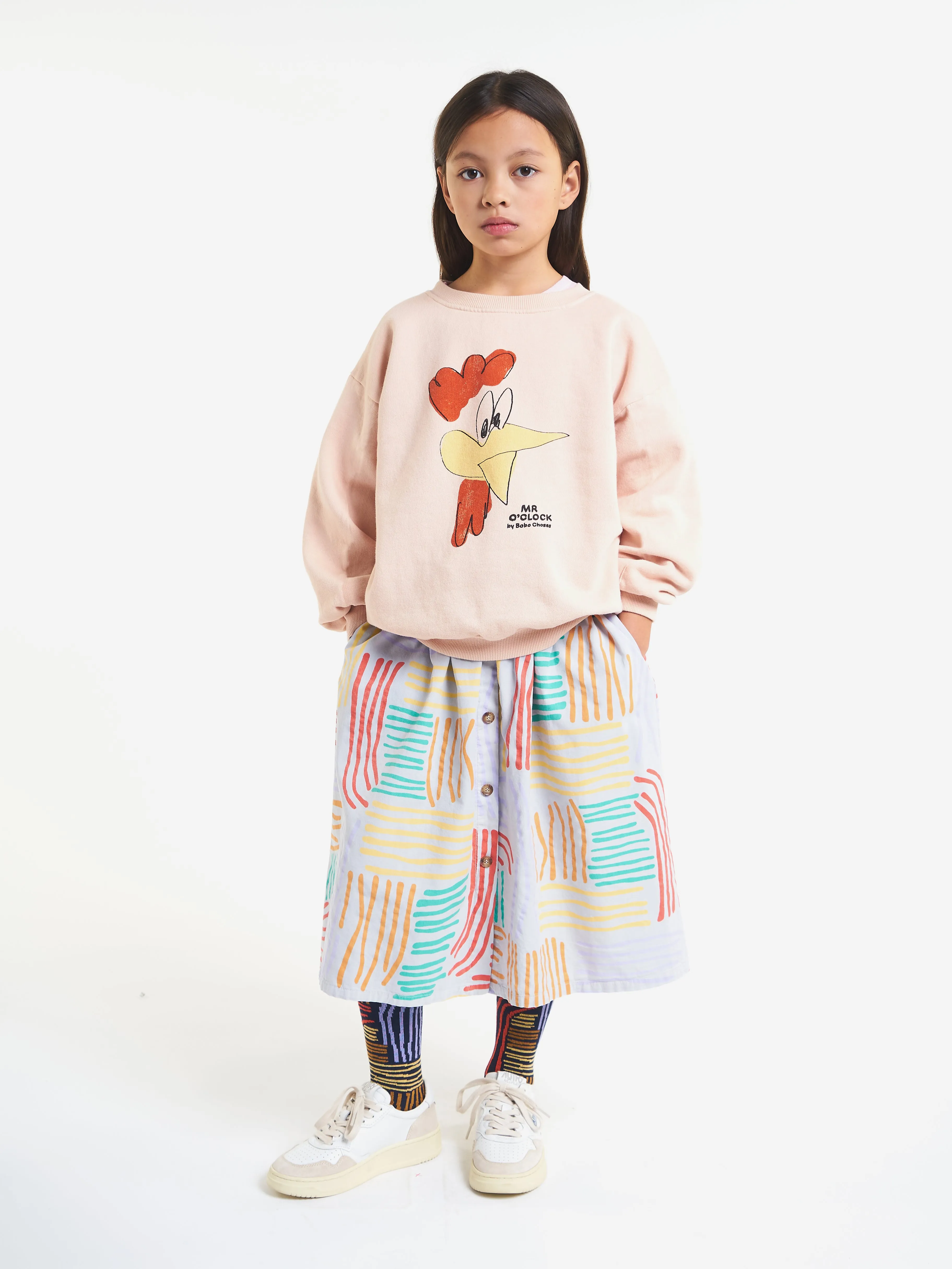 Bobo Choses Crazy Lines AOP Midi Skirt