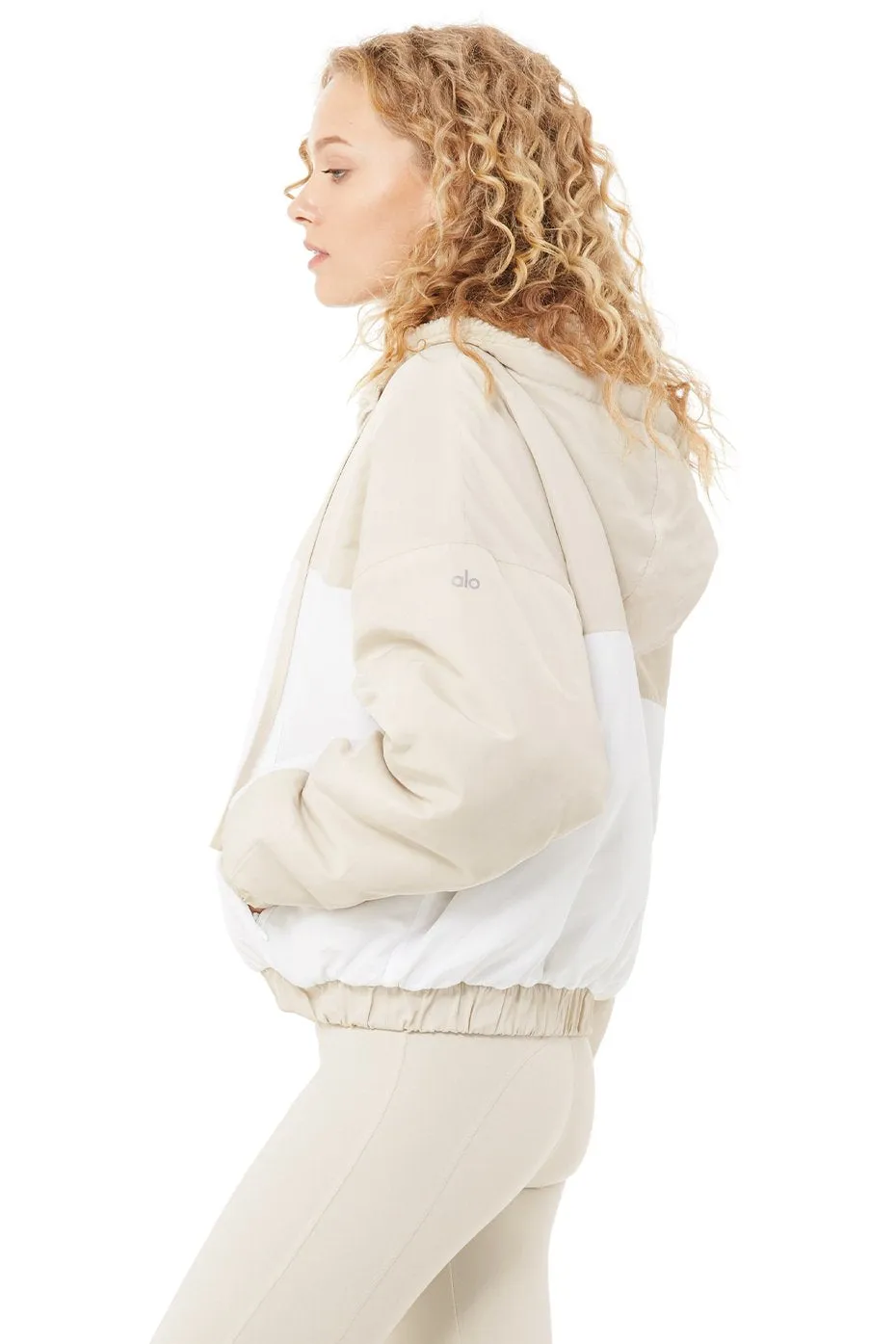 Duality Reversible Sherpa Jacket - Bone/White