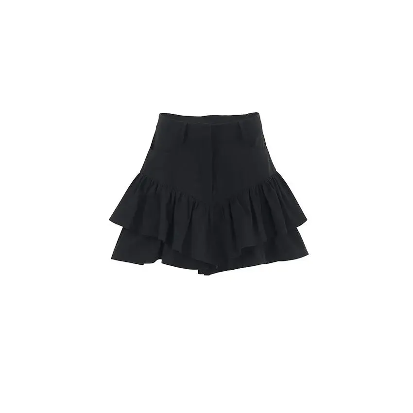 High Waist Lotus Leaf Skirt