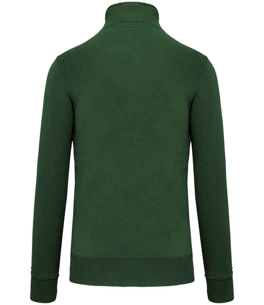 Kariban Zip Neck Sweatshirt | Forest Green