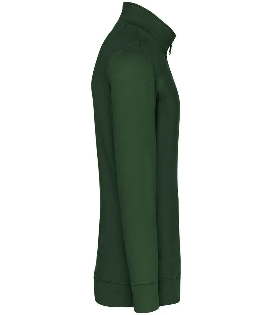 Kariban Zip Neck Sweatshirt | Forest Green