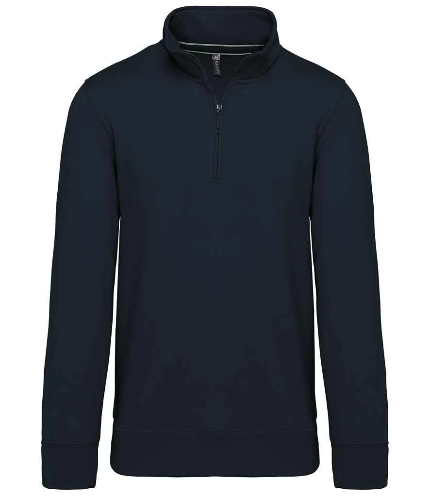 Kariban Zip Neck Sweatshirt | Navy