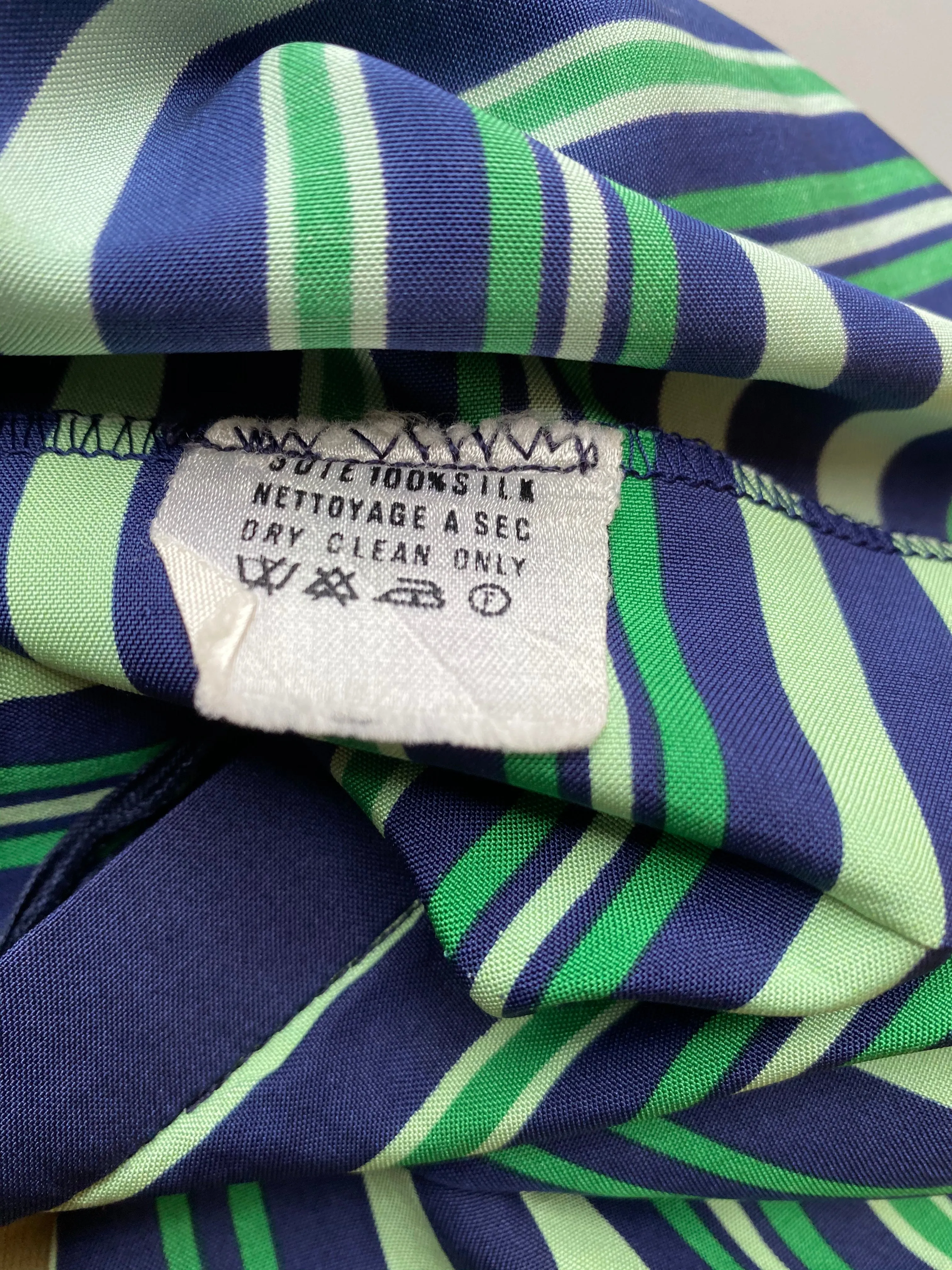 Lanvin striped silk skirt size small