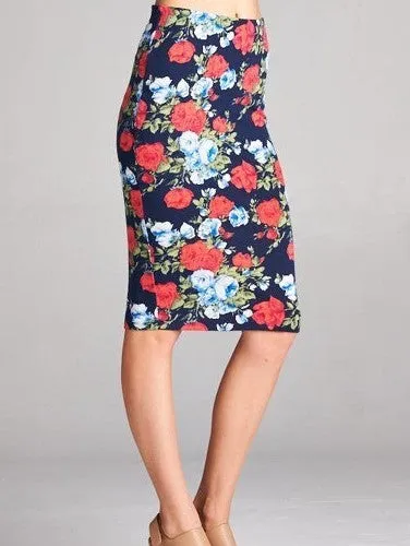 My Rose Garden Pencil Skirt