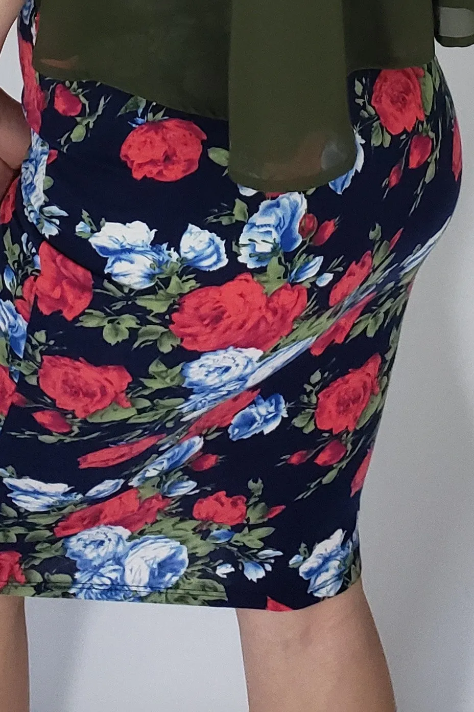 My Rose Garden Pencil Skirt