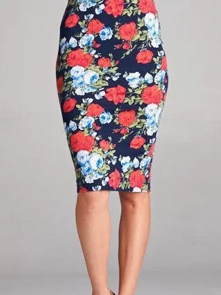 My Rose Garden Pencil Skirt