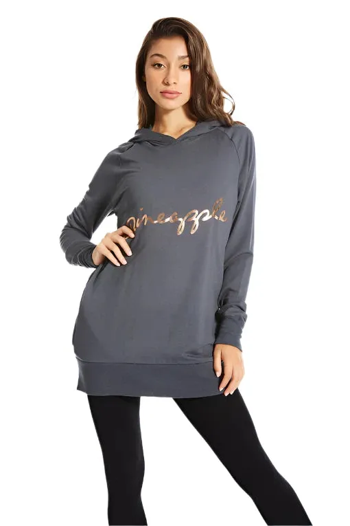 Pineapple Charcoal Longline Hoodie
