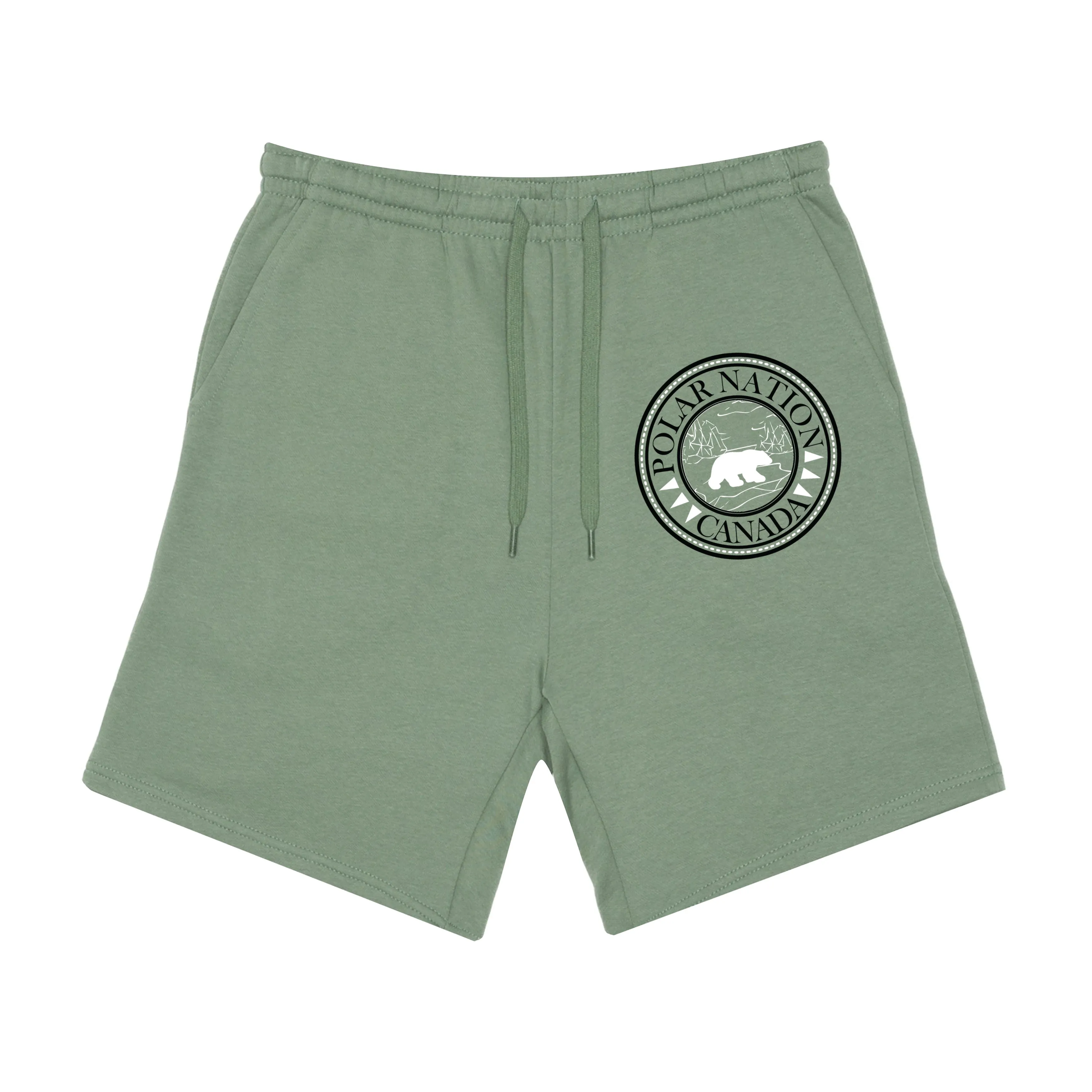 Polar Nation Canada Fleece Sweatshorts, Forest Moss