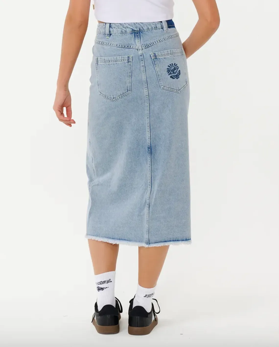 Ripcurl Womens The Search Denim Midi Skirt