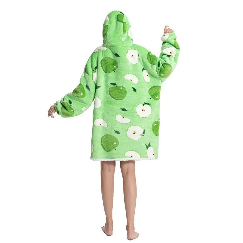 Shoodie™ Appel | Heb het nooit meer koud met deze warme fleece hoodie deken!