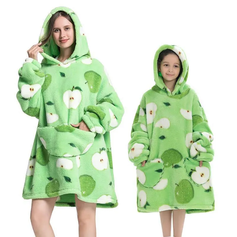 Shoodie™ Appel | Heb het nooit meer koud met deze warme fleece hoodie deken!