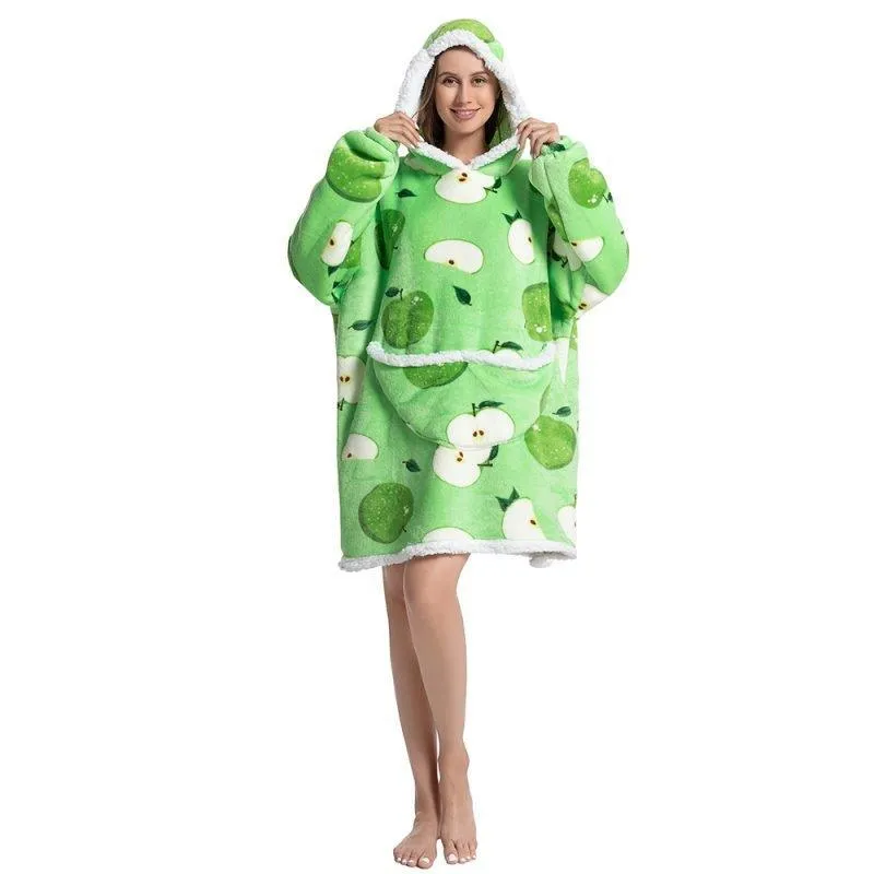 Shoodie™ Appel | Heb het nooit meer koud met deze warme fleece hoodie deken!