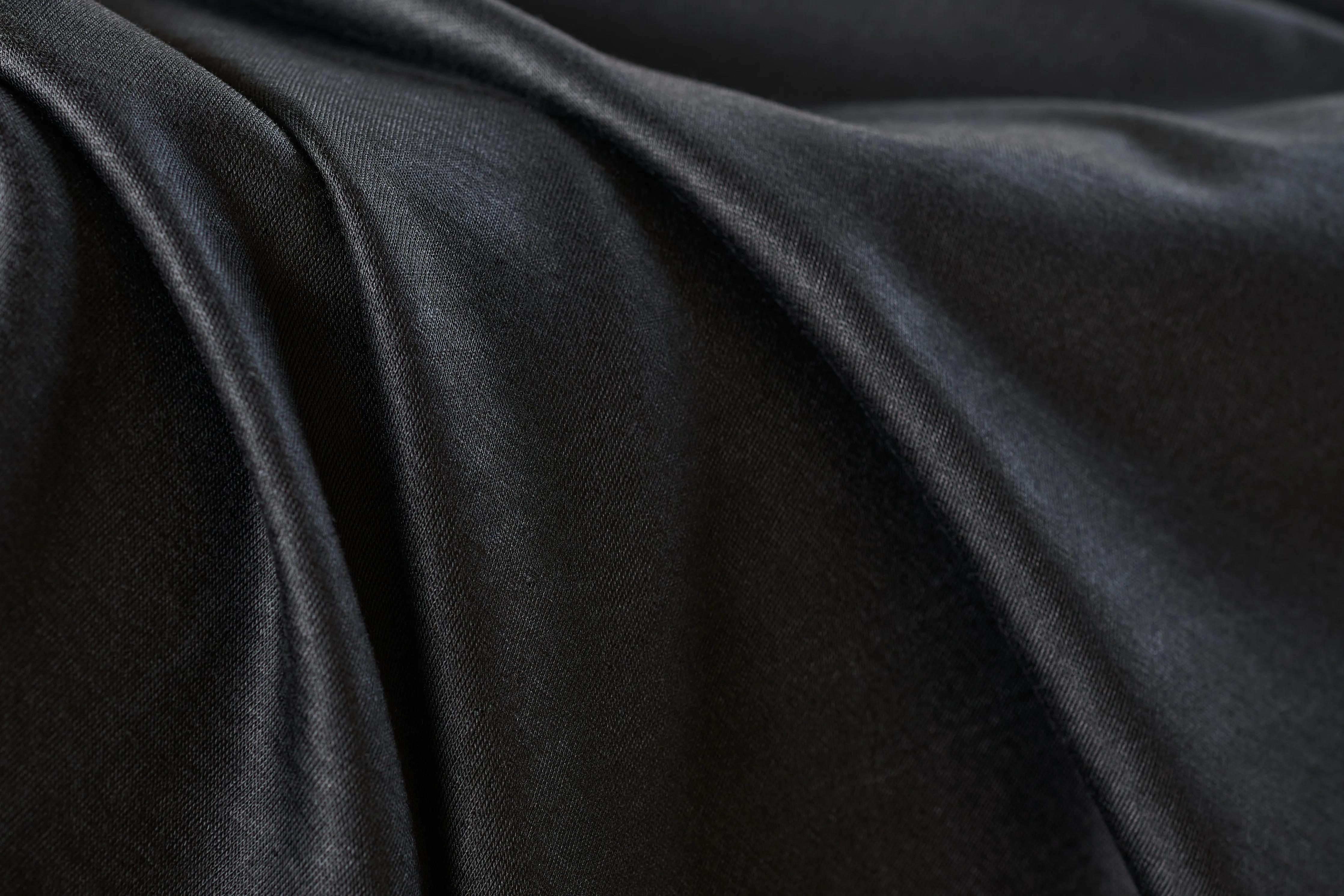 Slick Black and Gray Double Knit