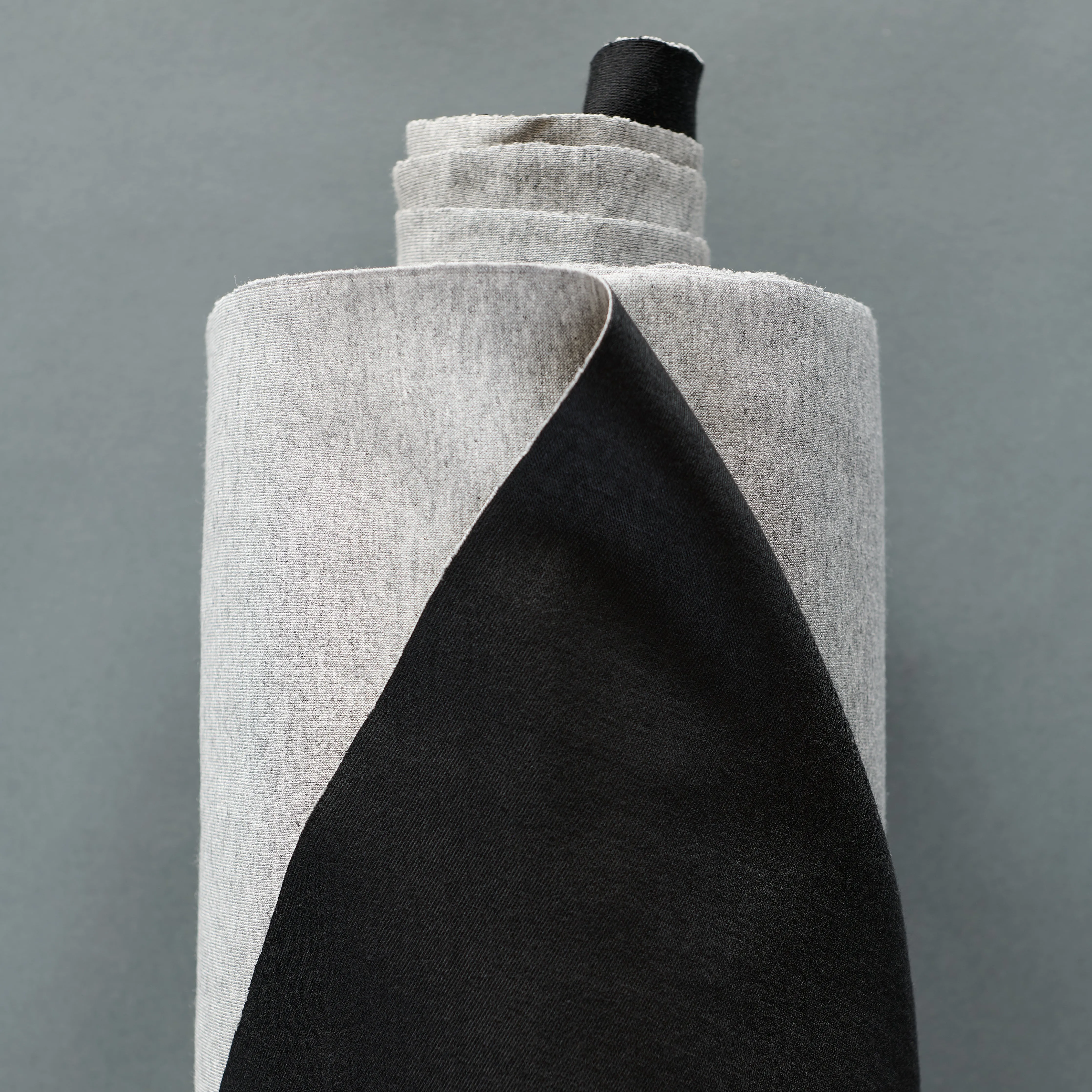 Slick Black and Gray Double Knit