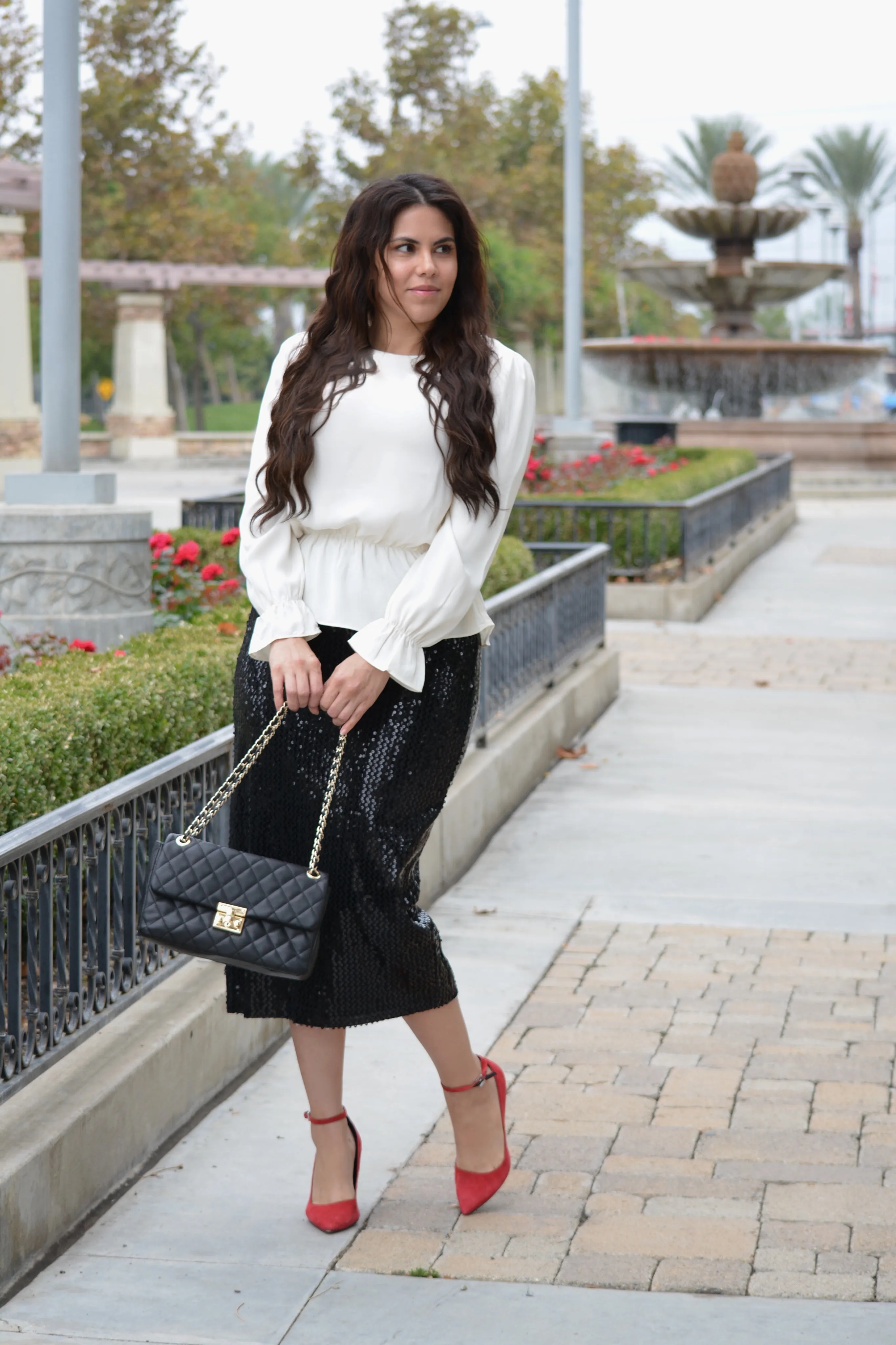 Soleil Black Sequin Skirt