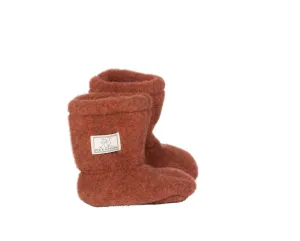 Unisex Baby Wool Fleece Booties / Adjustable Infant Shoes