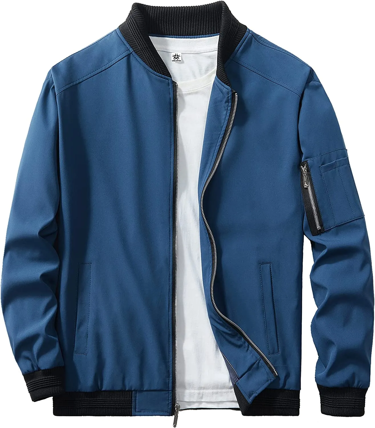 URBANFIND Men's Slim Fit Lightweight Sportswear Jacket Casual Bomber Jacket