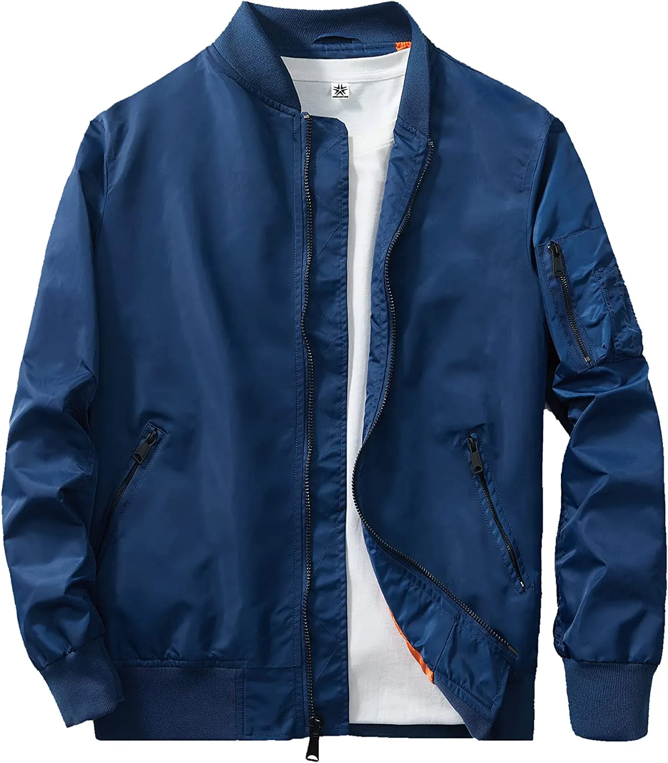 URBANFIND Men's Slim Fit Lightweight Sportswear Jacket Casual Bomber Jacket