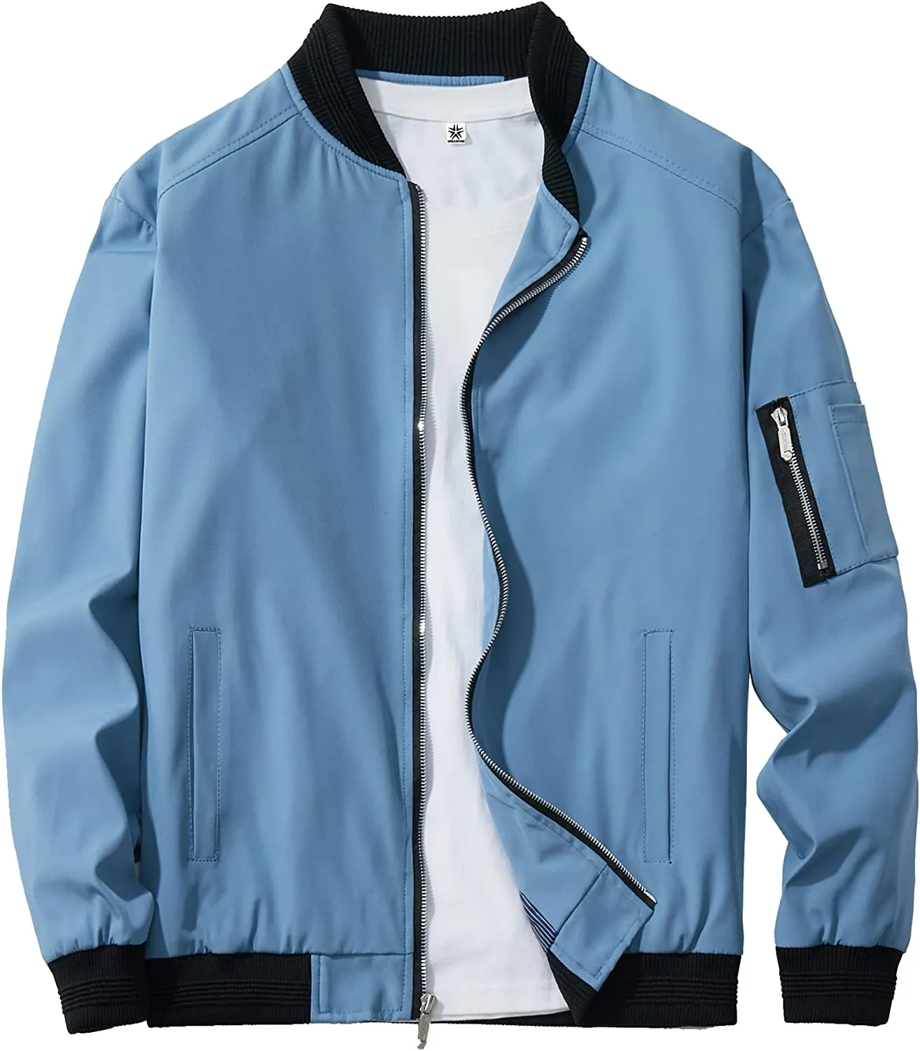 URBANFIND Men's Slim Fit Lightweight Sportswear Jacket Casual Bomber Jacket