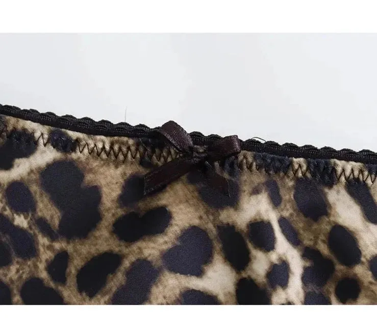 Vintage Leopard Print Midi Skirt
